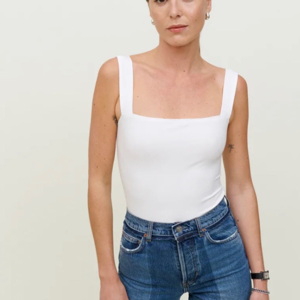 Reformation Canyon Top, White, size S